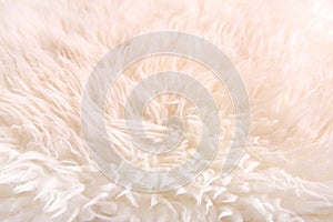 White lambskin as background
