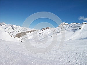 A white landscape hight in the Austrian Alps