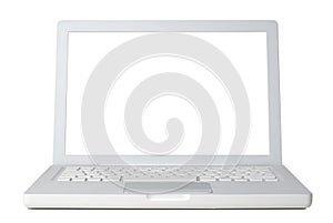 Bílý přenosný počítač 