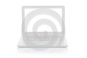 White Laptop isolated