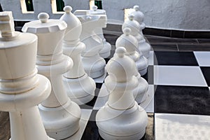 White large plastic figures