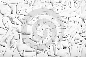 White Latin Letters Background