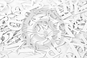 White Latin Letters Background