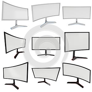White LCD tv screen