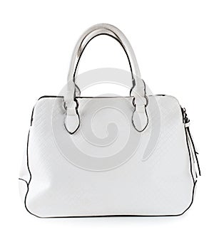 White leather bag