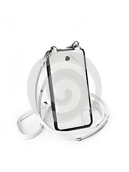 White leather case for iphone