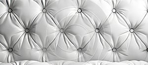 White leather headboard with monochrome design