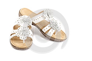 White Leather Sandals #3