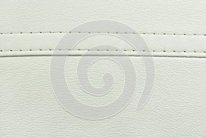 White leather seam texture photo