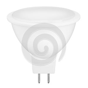 White LED light bulb isolated on white background