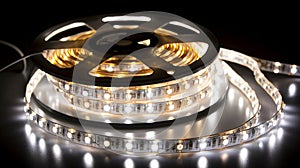 The White LED Strip Lights of Sleek Illumination for Modern Spaces. photo