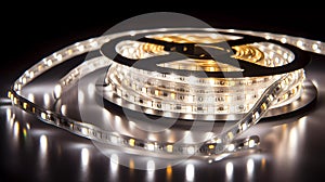 The White LED Strip Lights of Sleek Illumination for Modern Spaces. photo