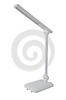 White LED table lamp isolated on white