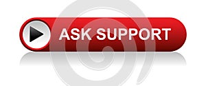 Ask support web button icon on white