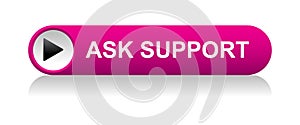 Ask support web button icon on white