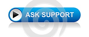 Ask support web button icon on white