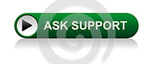 Ask support web button icon on white