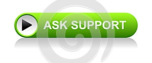 Ask support web button icon on white
