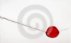 White letter with red sealing wax