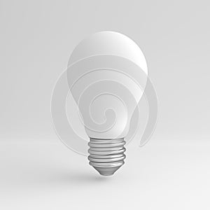 White light bulb isolated on white background