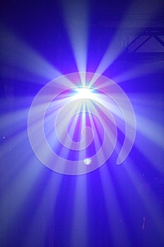 White light image flare in blue and purple