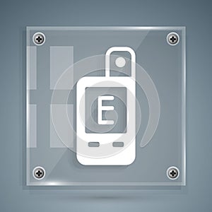 White Light meter icon isolated on grey background. Hand luxmeter. Exposure meter - a device for measuring the