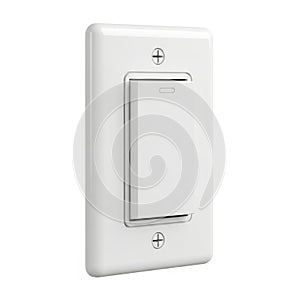 White light switch isolated on white background