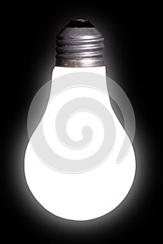 White Lightbulb on Black