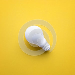 White lightbulb on color background.Ideas creativity