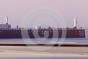 White lighthouse in Blankenberge