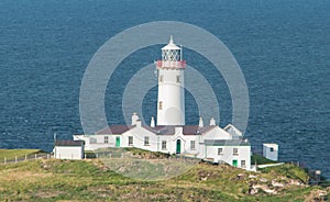 White lighthouse at Fanad Head, Donegal, Ireland