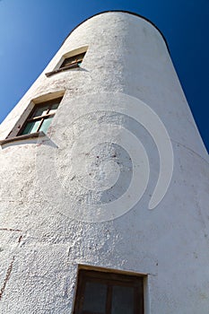 White lighthouse on Llanddwyn Island, Anglesey