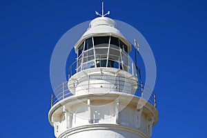 White Lighthouse Top Blue Sky