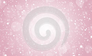 White lights bokeh, Defocus glitter blur on soft pink texture background. copy space. illustration. Bokeh valentine`s, christmas b