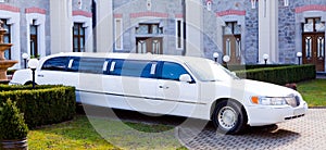 A white limousine