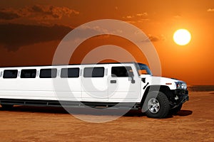 White limousine