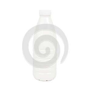 White liter milk plastic bottle isolated on white background