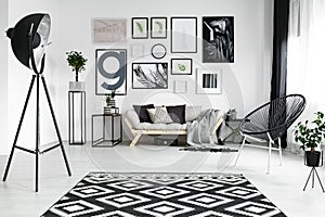 White living room