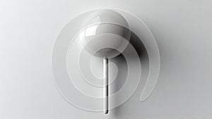 White Lollipop on a Plain Background - Generative AI