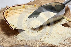 White long grain rice