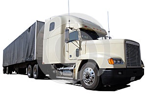 White Long-Haul Truck