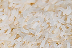 White Long Rice Background, Uncooked Raw Cereals