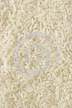 White long rice background, uncooked raw cereals texture, detailed vertical textured macro closeup