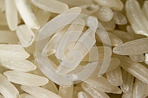 White long rice grains