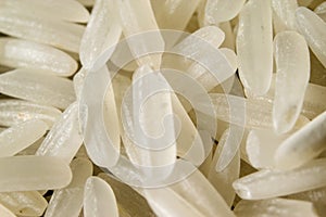 White long rice grains