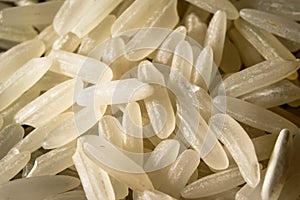White long rice grains
