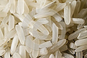 White long rice grains