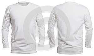 White Long Sleeve Shirt Mock up photo