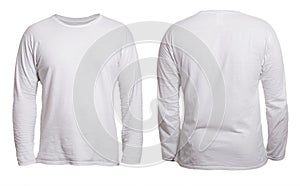 White Long Sleeved Shirt Design Template