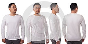 White Long Sleeved Shirt Design Template photo